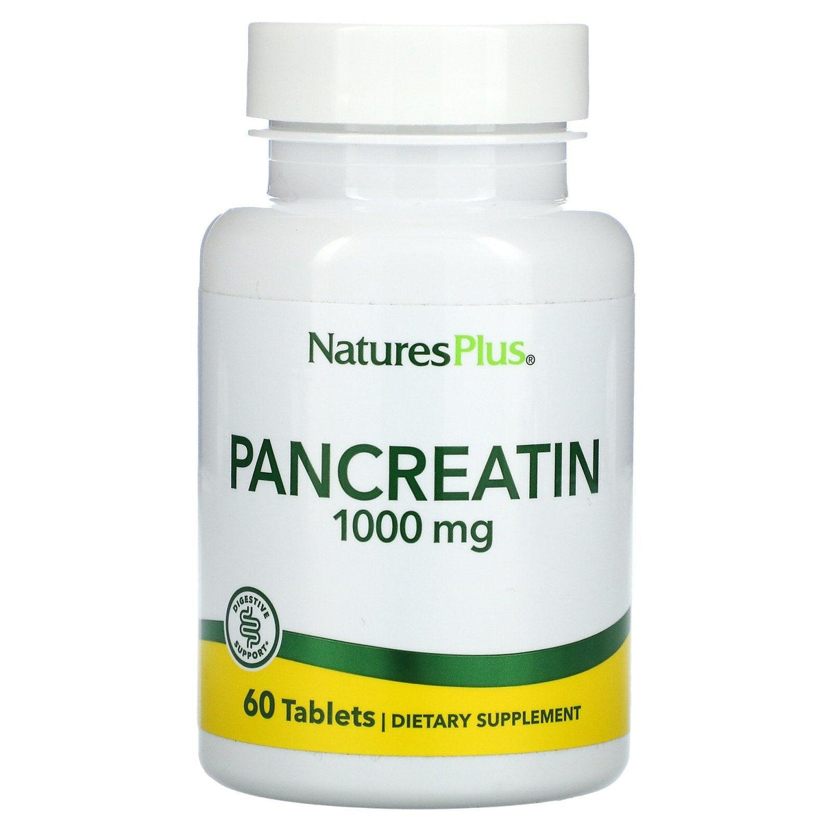 Pancreatin, 1000 mg, 60 Tablets - Nature's Plus - welzo