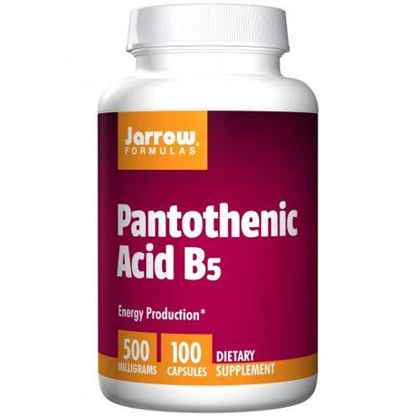 Pantothenic Acid B5 500mg, 100 Capsules - Jarrow Formulas - welzo