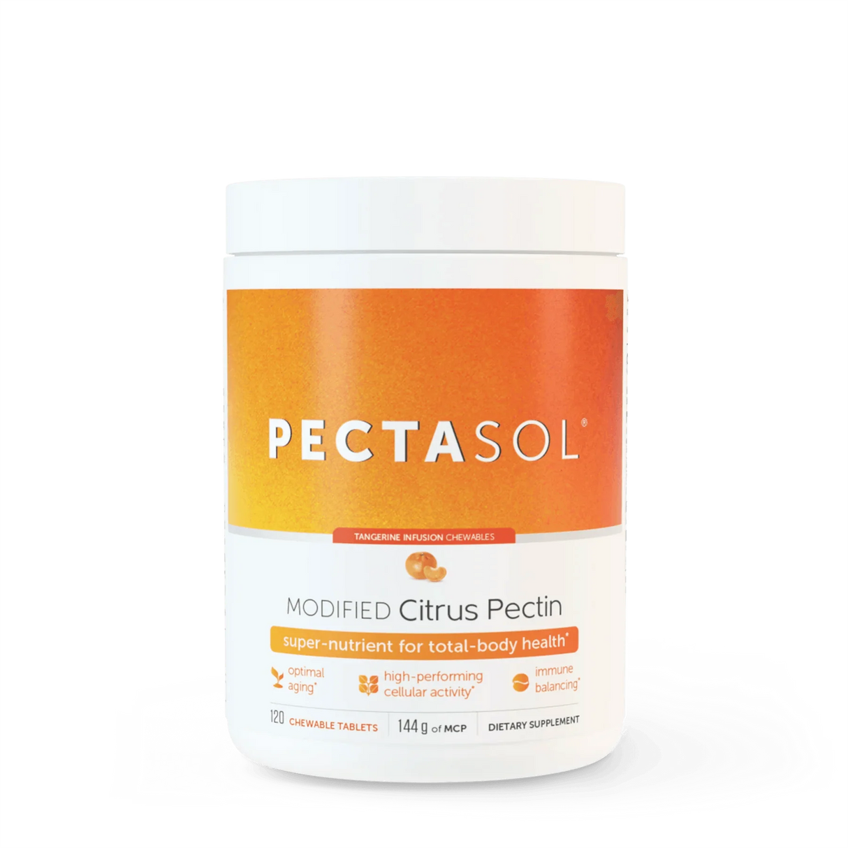 PectaSol-C (Modified Citrus Pectin) Tangerine Infusion - 120 Chewable Tablets - ecoNugenics - welzo