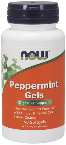 Peppermint Gels 90 Softgels - Now Foods - welzo