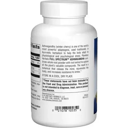 Planetary Herbals Full Spectrum Ashwagandha 570mg Tablets