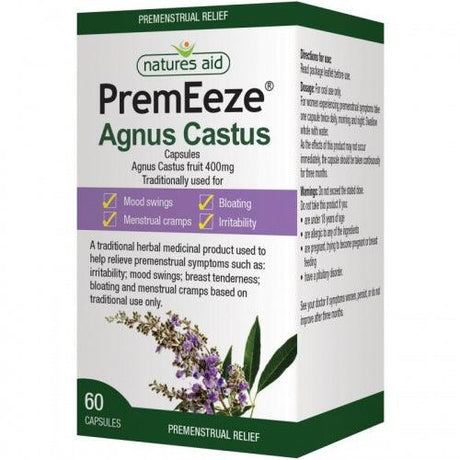 PremEezeÂ® 400mg (Agnus Castus) 60 Caps - Nature's Aid - welzo