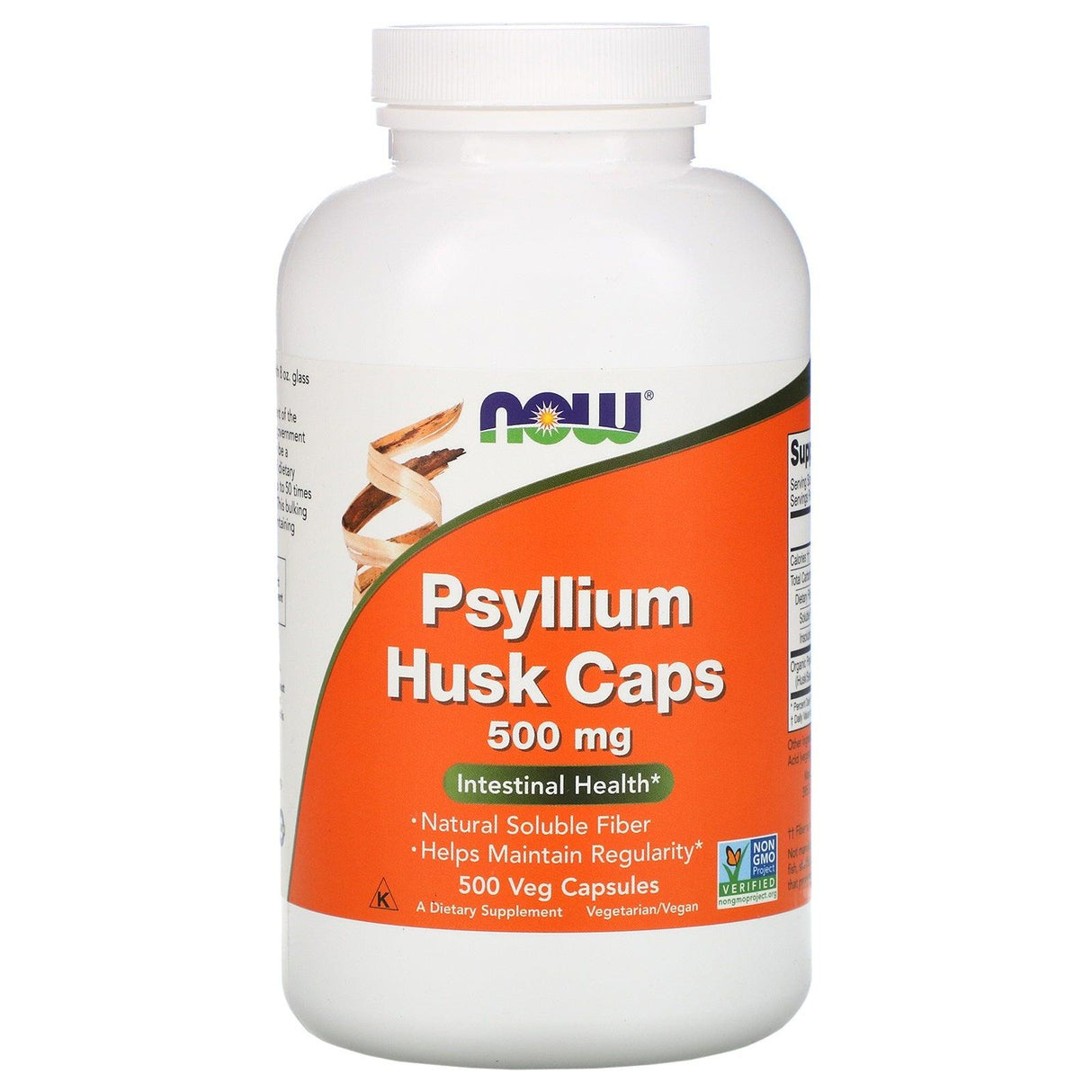 Psyllium Husk Caps 500mg, 500 Capsules - Now Foods - welzo