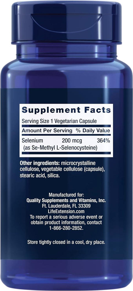 Se-Methyl L-Selenocysteine (200mcg) - 90 Caps - Life Extension - welzo