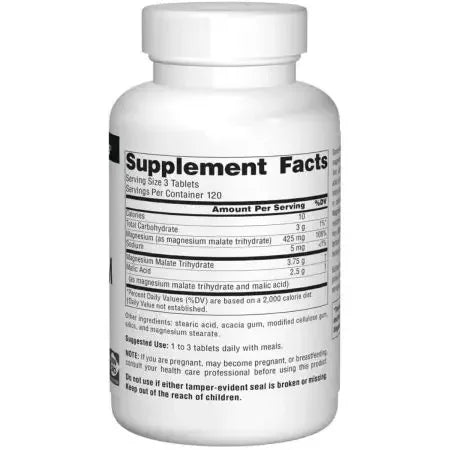 Source Naturals Magnesium Malate 1250mg Tablets
