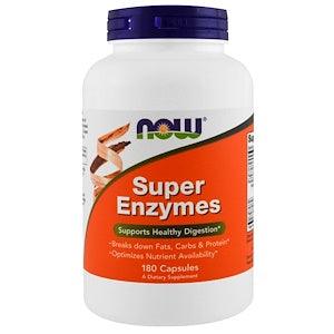 Super Enzymes 180 Capsules Now Foods - welzo