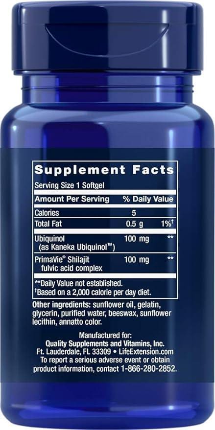 Super Ubiquinol CoQ10 Mitochondrial Support, 60 Softgels - Life Extension - welzo