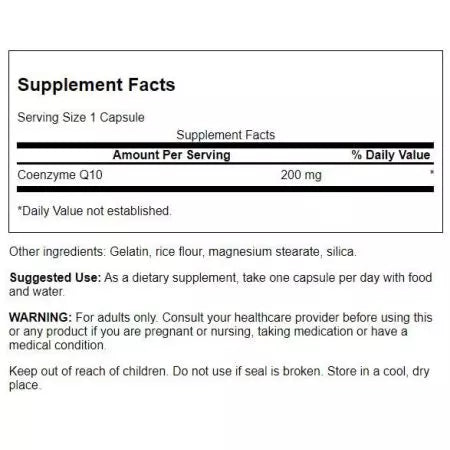 Swanson Coq10 Maximum Strength 200 mg Capsules