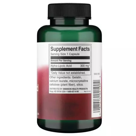 Swanson Ultra Alpha Lipoic Acid 300mg Capsules