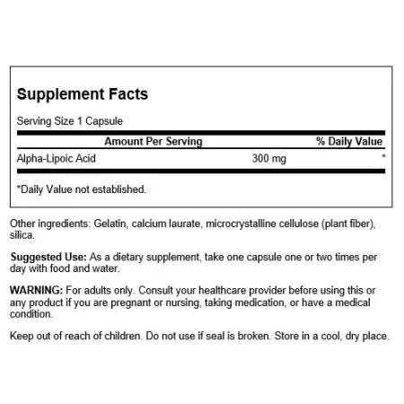 Swanson Ultra Alpha Lipoic Acid 300mg Capsules