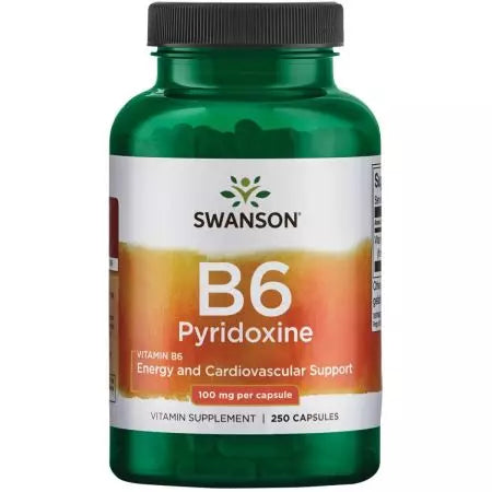 Swanson Vitamin B6 Pyridoxine 100mg Capsules