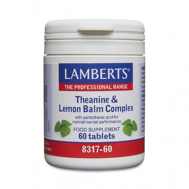 Theanine & Lemon Balm Complex, 60 Tabs - Lamberts - welzo