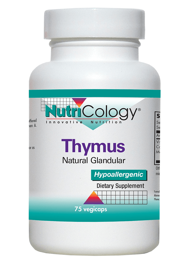 Thymus Natural Glandular, 75 Vegicaps - Nutricology / Allergy Research Group - welzo