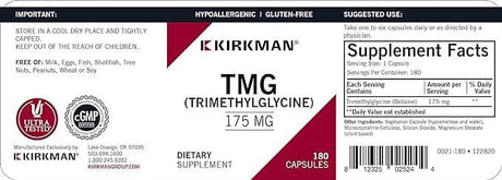 TMG 175mg, 180 Capsules - Kirkman Laboratories - welzo