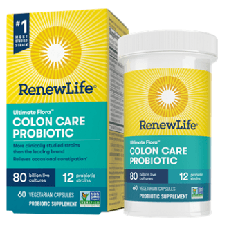 Utimate Flora Colon Care 80 Billion - 60 Vegetarian Capsules - Renew Life - welzo