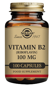 Vitamin B2 (Riboflavin) 100 mg, 100 capsules - Solgar - welzo