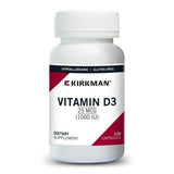 Vitamin D3 1000 IU, Hypoallergenic, 120 Capsules - Kirkman Laboratories - welzo