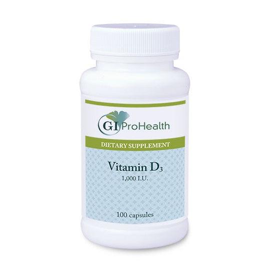 Vitamin D3 1000IU,100 capsules - GI ProHealth - welzo