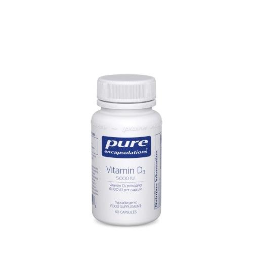 Vitamin D3 5000IU 60 vcaps - Pure Encapsulations - welzo