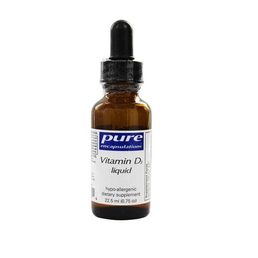 Vitamin D3 Liquid, 1000IU, 22.5 ml - Pure Encapsulations - welzo