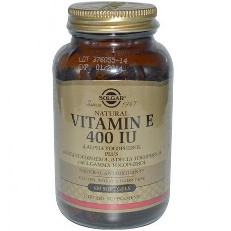 Vitamin E, 400 IU- 100 Softgels - Solgar - welzo