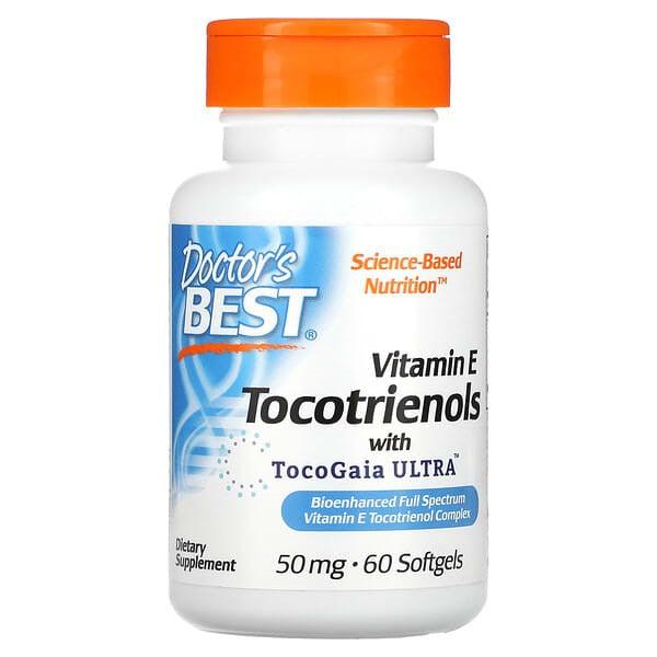 Vitamin E Tocotrienols with TocoGaia Ultra 50mg, 60 Softgels - Doctor's Best - welzo