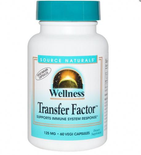 Wellness Transfer Factor- 125 mg- 60 Veggie Caps - Source Naturals - welzo