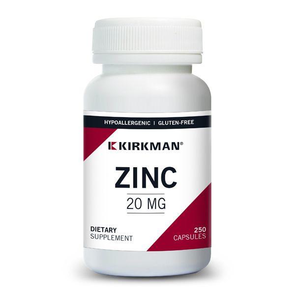 Zinc 20mg, Hypoallergenic - 250 Capsules - Kirkman Laboratories - welzo