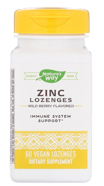 Zinc Lozenges (Berry Flavoured) 60 caps - Nature's Way - welzo