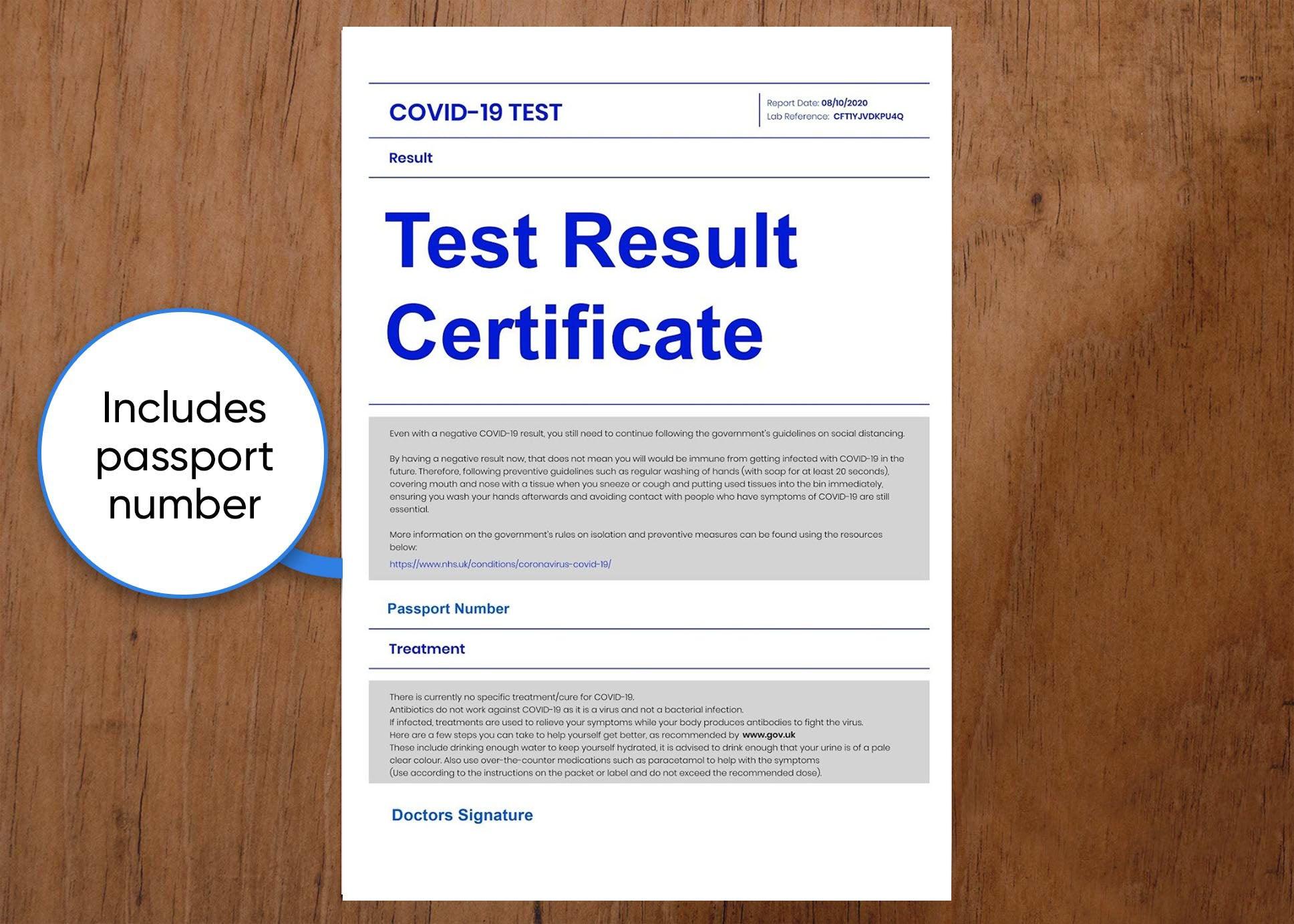 FIT TO FLY COVID TEST - ANTIGEN TEST & CERTIFICATE FOR TRAVEL GUARANTEED